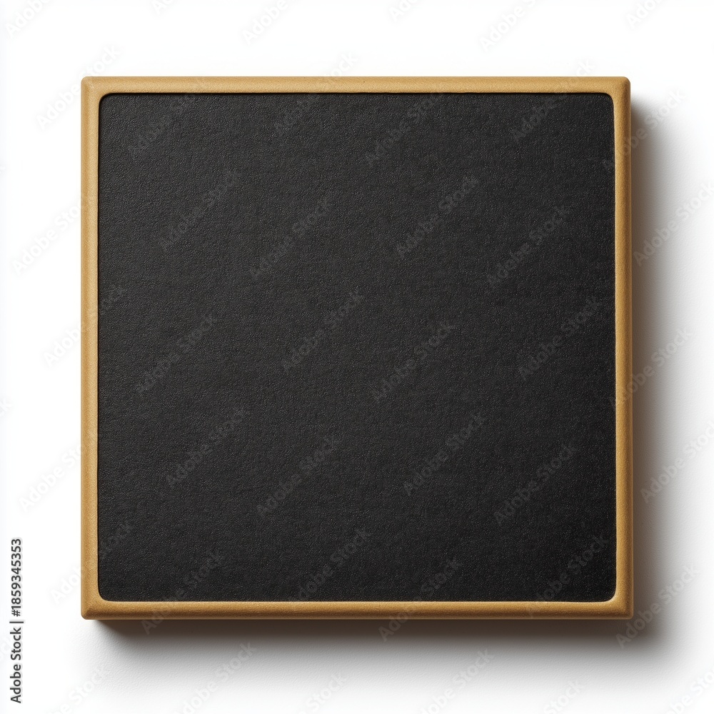 Fototapeta premium Blank Black Square Fridge Magnet Mockup