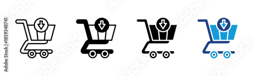 Consumption icon set multiple style collection