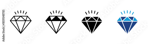 Company Values icon set multiple style collection