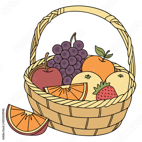 basket with fruits