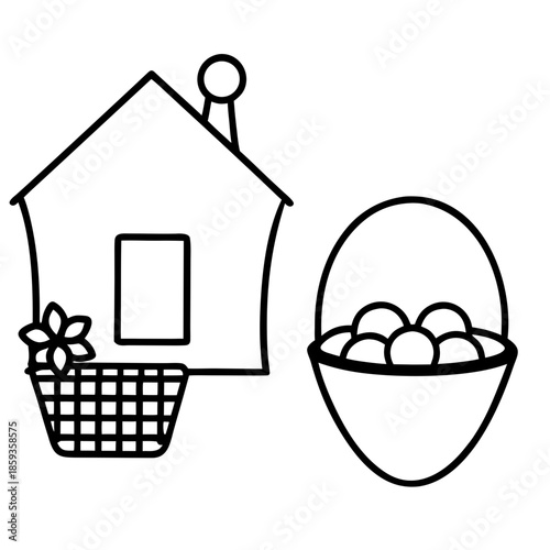 house in a basket