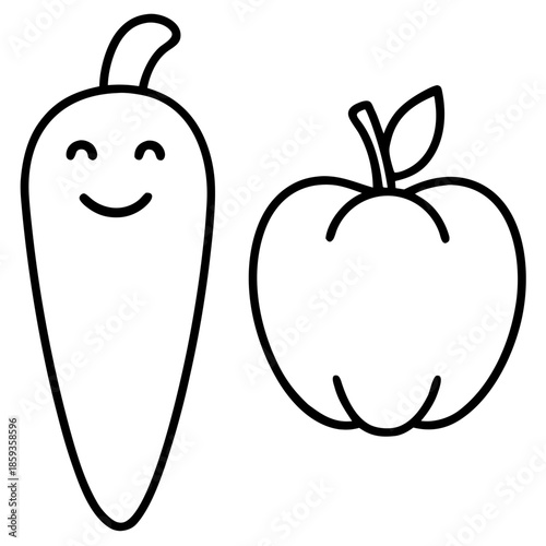 vector illustration of an apple