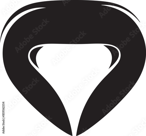 Boxing headgear silhouette icon graphic