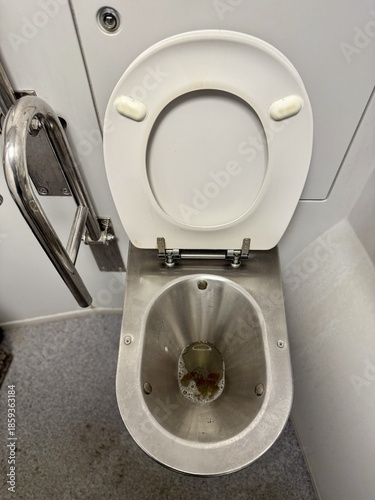 Cleanliness Urgently Required, Facility Shows Significant Sanitation Concerns Needing Attention, Restroom Exhibits Neglect With Staining And Sanitation Issues Demanding Cleaning