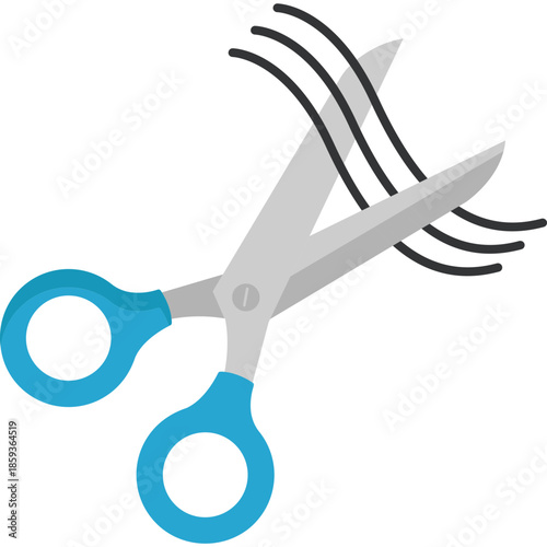 Haircut Icon, Flat Style Barber & Hairstyling Illustration