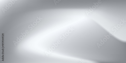 Silver foil background with metal mirror texture. Chrome gradient surface with light gloss. Vector aluminum grey sheet with reflection. Platinum