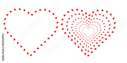 red heart with a heart shape, for love day or valentine day, lovely moment of love 