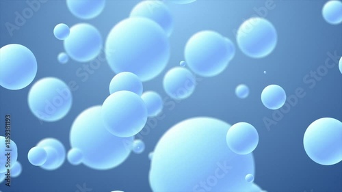 Abstract Floating Blue Spheres on Gradient Background