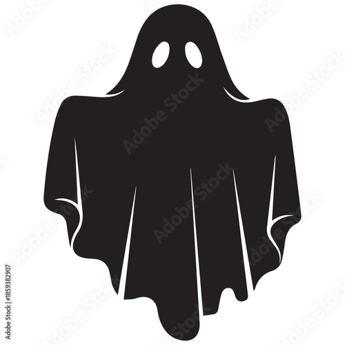 Spooky ghost silhouette for Halloween decoration or design
