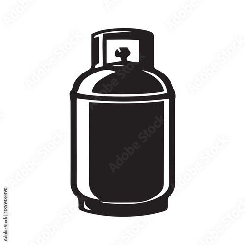 gas cylinder isolated on white background