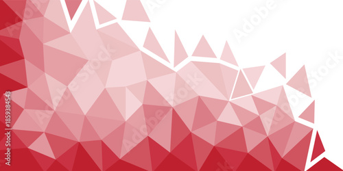 Abstract Red Geometric Polygon Background in Pink and Burgundy Tones for Design and Marketing Projects eps10