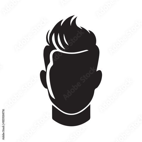 vector boy face silhouette