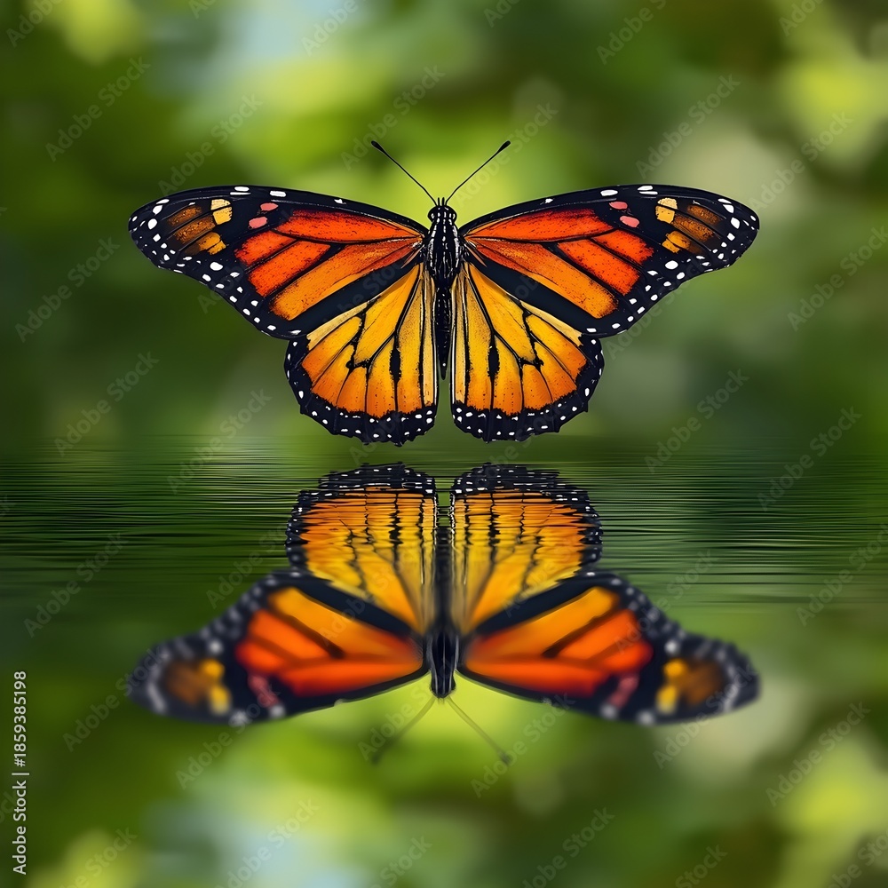 Fototapeta premium butterfly on flower