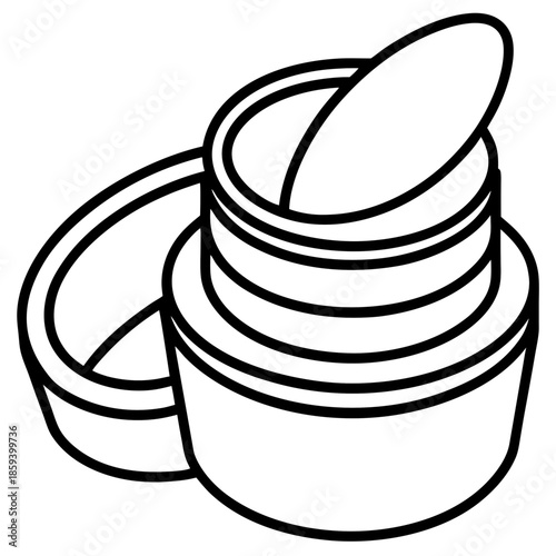 Lip balm line art vector