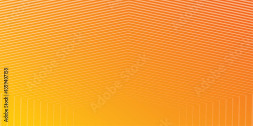 Abstract modern striped lines on orange gradient background.