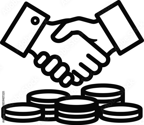 Handshake over coins