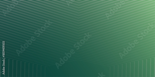 Abstract modern striped lines on green emerald background.