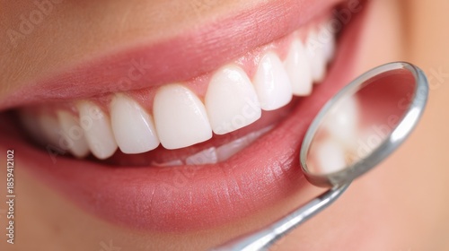 Bright smile showing healthy teeth during dental check-up in a clinic