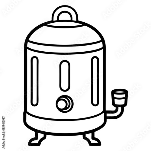 Water heater art vector
