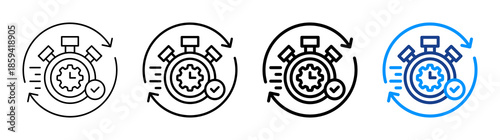Fast Operation Icon Different Style Outline Collection Set