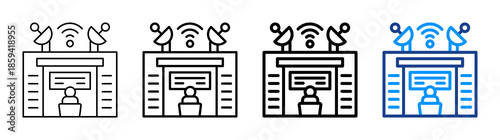 Control Center Icon Different Style Outline Collection Set