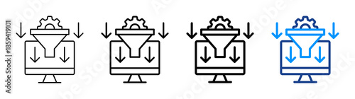Bottleneck Icon Different Style Outline Collection Set