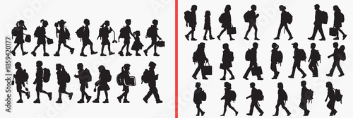 walking people silhouettes vector, daily life human clipart, casual walking svg, lifestyle movement illustration, urban people graphics, black walking silhouettes, city life vector art, human motion d