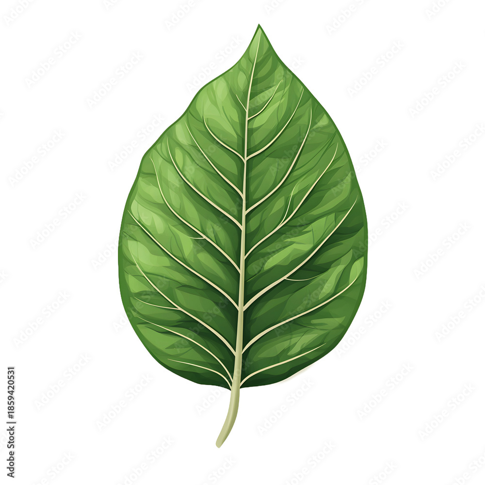 Obraz premium green leaf isolated on white background