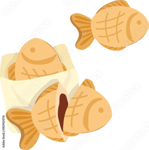 Japanese Sweets Illustration - Taiyaki Ver 2