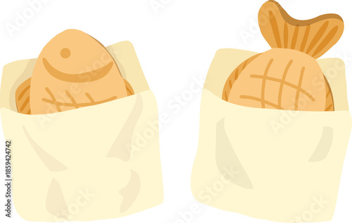 Japanese Sweets Illustration - Taiyaki Ver 1