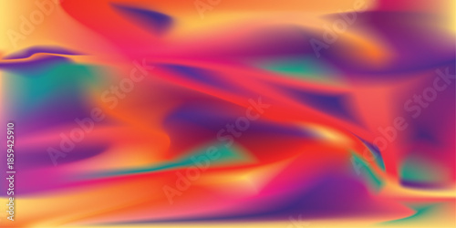 Colorful fluid gradient mesh background template copy space. Dynamic colour flow backdrop design for poster, banner, landing page, brochure, leaflet, pamphlet, booklet, or cover.