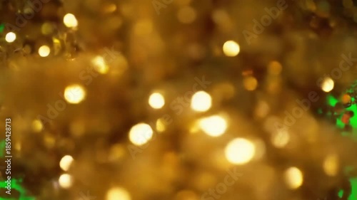 Golden Glitter Particles Exploding on a Green Screen Background.