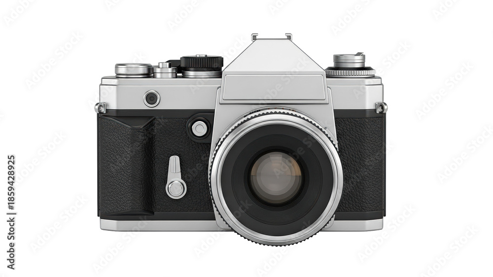 Fototapeta premium Nostalgic Vintage Film Camera for Creative Photography Isolated on Transparent Background