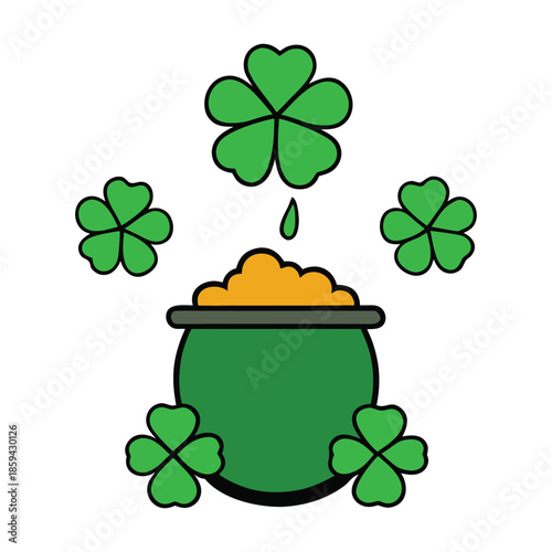 A fresh green lucky clover leaf symbolizing fortune, hope, and nature’s charm, perfect for St. Patrick’s Day themes, good luck designs, and cheerful spring visuals.
