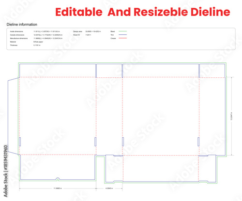 tuck end box variations flat top dieline template box dieline die lines packaging custom dieline  box cardboard box dieline pizza box dieline printable product packaging layout,