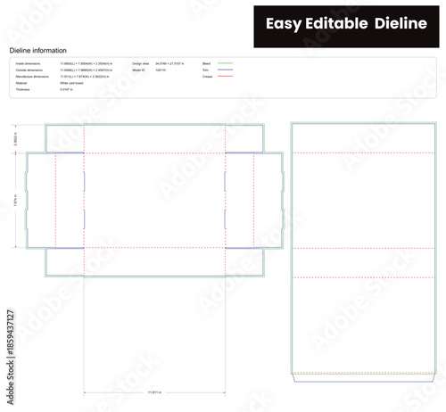 cookie sleeve box dieline template box dieline die lines packaging custom dieline  box cardboard box dieline pizza box dieline printable product packaging layout,