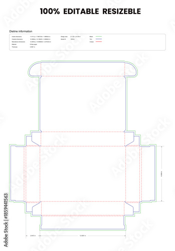 flip top boxes tuck front box dieline template box dieline die lines packaging custom dieline  box cardboard box dieline pizza box dieline printable product packaging layout,