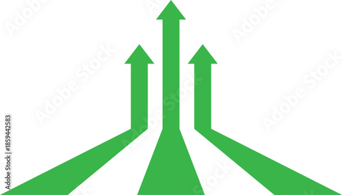 Business growth graph arrow vector.
