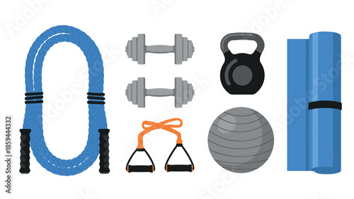Essential home gym equipment set for effective fitness training