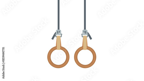 Minimalist design of wooden gymnastic rings for fitness enthusiasts