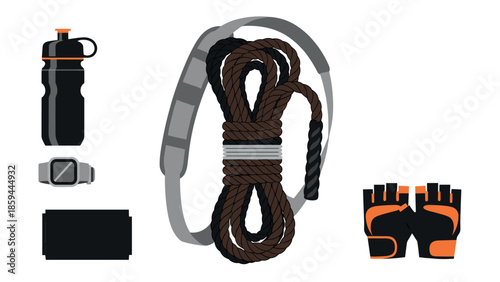 Essential climbing gear: rope, gloves, and more for a safe adventure