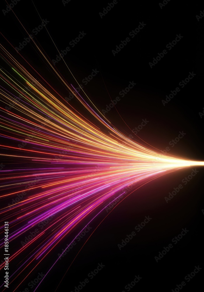 Fototapeta premium A mesmerizing visualization of flowing light streams and vibrant energy fields, creating a smooth, modern, and high-tech abstract background effect ,light ,backdrop ,digital