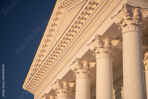 A detail of the Lutheran Cathedral Helsinki Finland