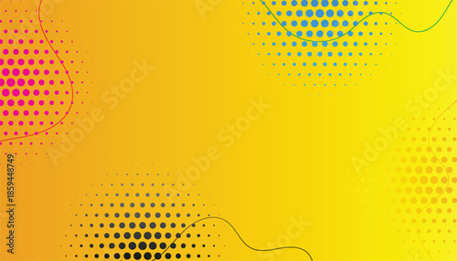 abstract cmyk color dotted background with halftone effect