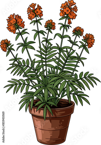 cultivated canvas vivid orange flowers infuse spaces with artistic nature, vector isolated on transparent background