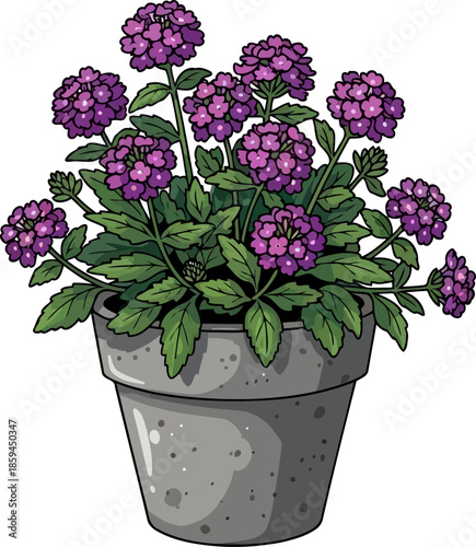 digital garden graphic violet florals infuse projects with freshness and charm, vector isolated on transparent background