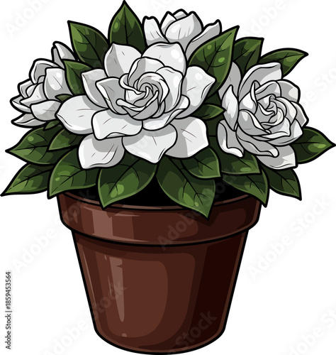urban bloom crisp white petals bringing tranquility to modern indoor settings, vector isolated on transparent background