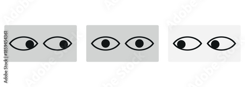 Simple eye icon vector. Set eye icon. Eye icon isolated on white background. Vector illustration