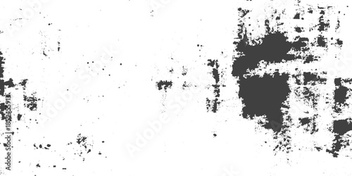 Rough grey and white texture vector. Distressed overlay texture, Dirty or dust film grain speck grit grunge overlay on white background, Vector Illustration. Black isolated on white background,