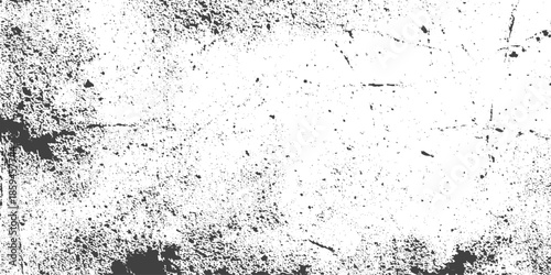 Tableau sur toile Grey grunge texture with cracks and speckles on white background